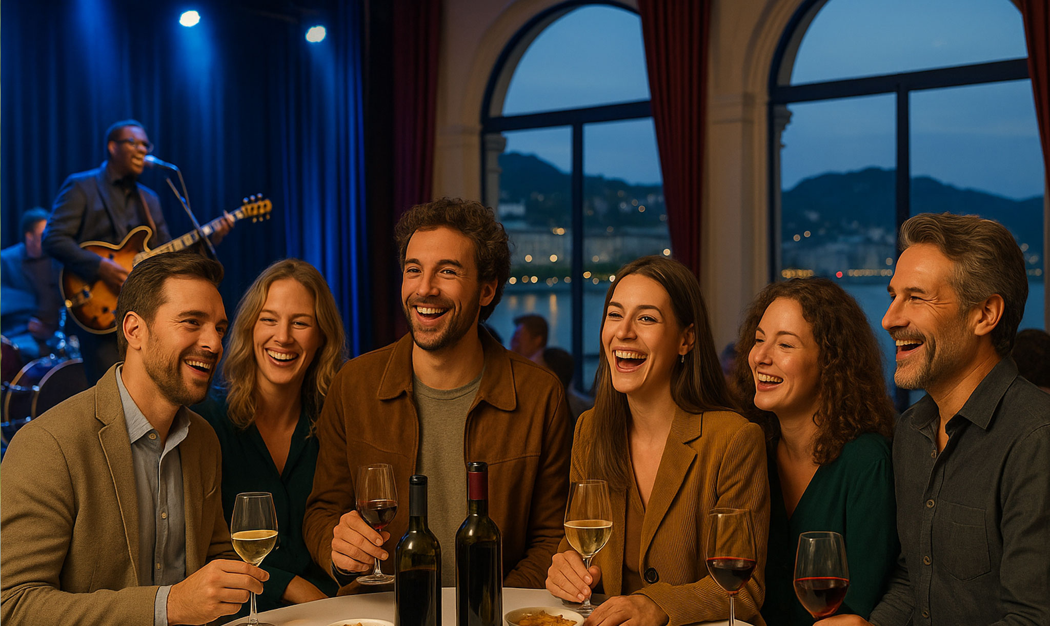 Exklusive Hochtische im Panoramasaal im Grand Casino Luzern