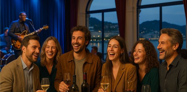 Exklusive Hochtische im Panoramasaal im Grand Casino Luzern